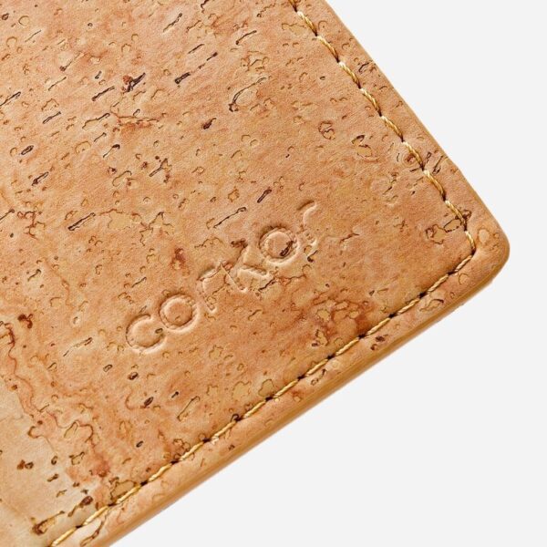 Vegan Cork Leather Wallet with Coin Pocket - Image 9