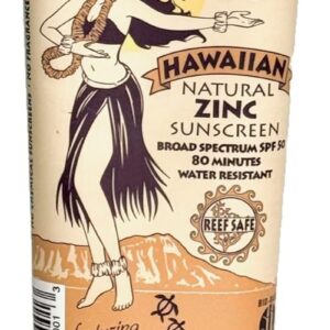 Eco-Friendly Hawaiian Natural Zinc Sunscreen SPF 50/80 Minutes Water Resistance