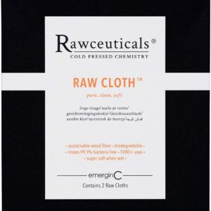 Sustainable Emerginc Rawceuticals Raw Cloth - Reusable & Biodegradable Facial Cloth (2 Cloths)