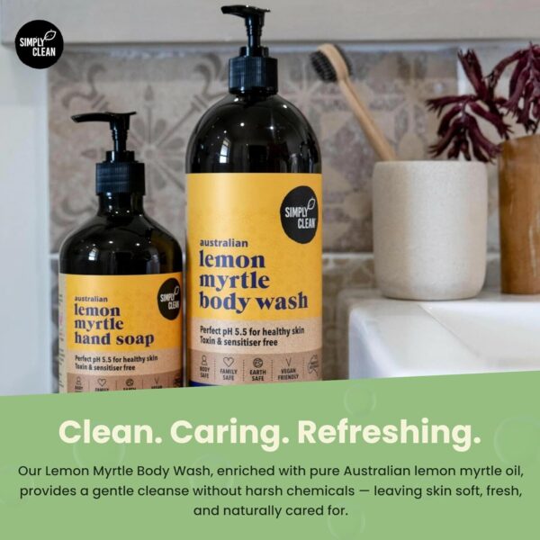 Simplyclean Lemon Myrtle Body Wash – Natural Shower Gel with Pure Australian Lemon Myrtle Essential Oil 500ml - Image 8