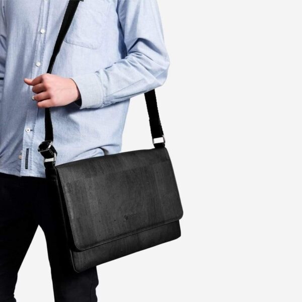 Vegan Leather Messenger Bag - Image 8
