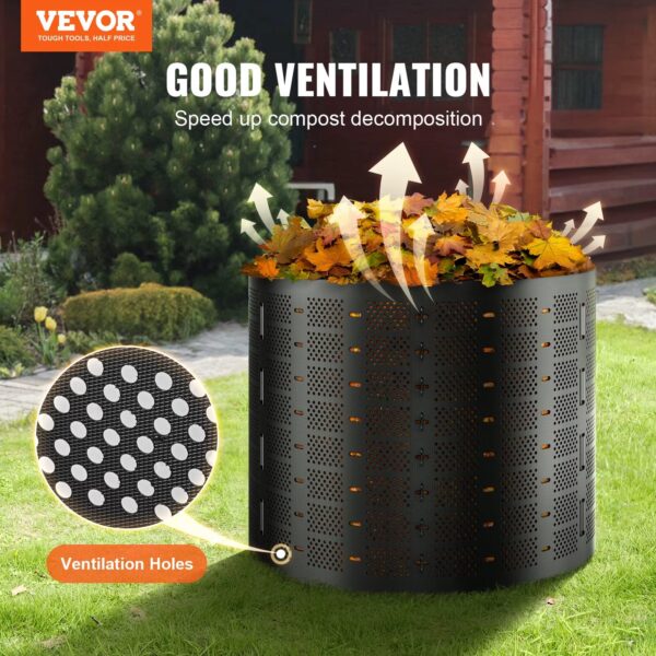 Succebuy Compost Bin 220Gal Outdoor Expandable Compost Easy to Setup & Large Capacity Composting Bin Fast Creation Fertile Soil - Image 3
