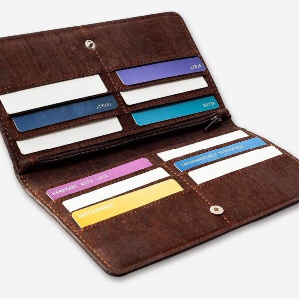 Vegan Leather Slim Women Wallet - Image 4
