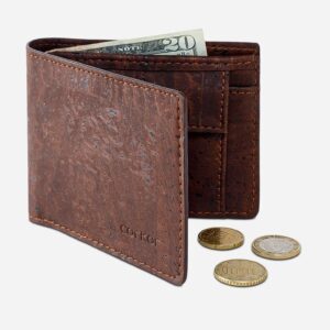 Vegan Cork Leather Wallet with Coin Pocket