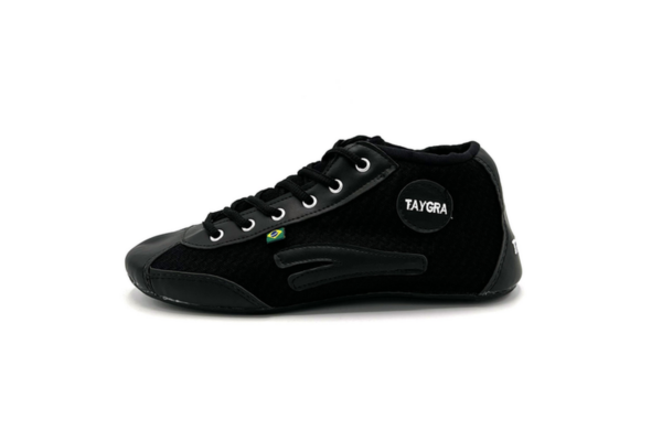TAYGRA High Top Shoe Vegan Recycled Flexible Ethical Handmade Sneakers in Black - 44 EUR - Image 4