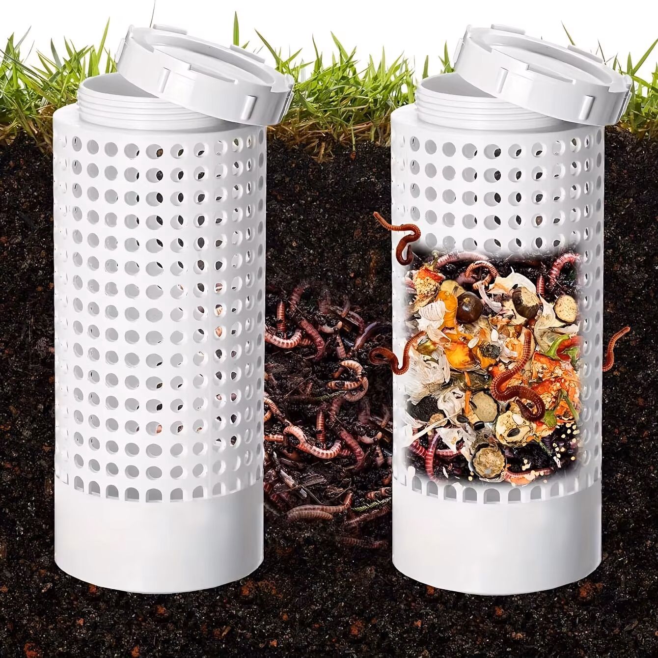 Compost Bin Outdoor Inground Worm Farm Compost Bin Kit for Raised Garden Beds at Home Farm Compost Bin for Garden - Image 3