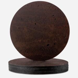 Vegan Leather Cork Coasters - Set of 4