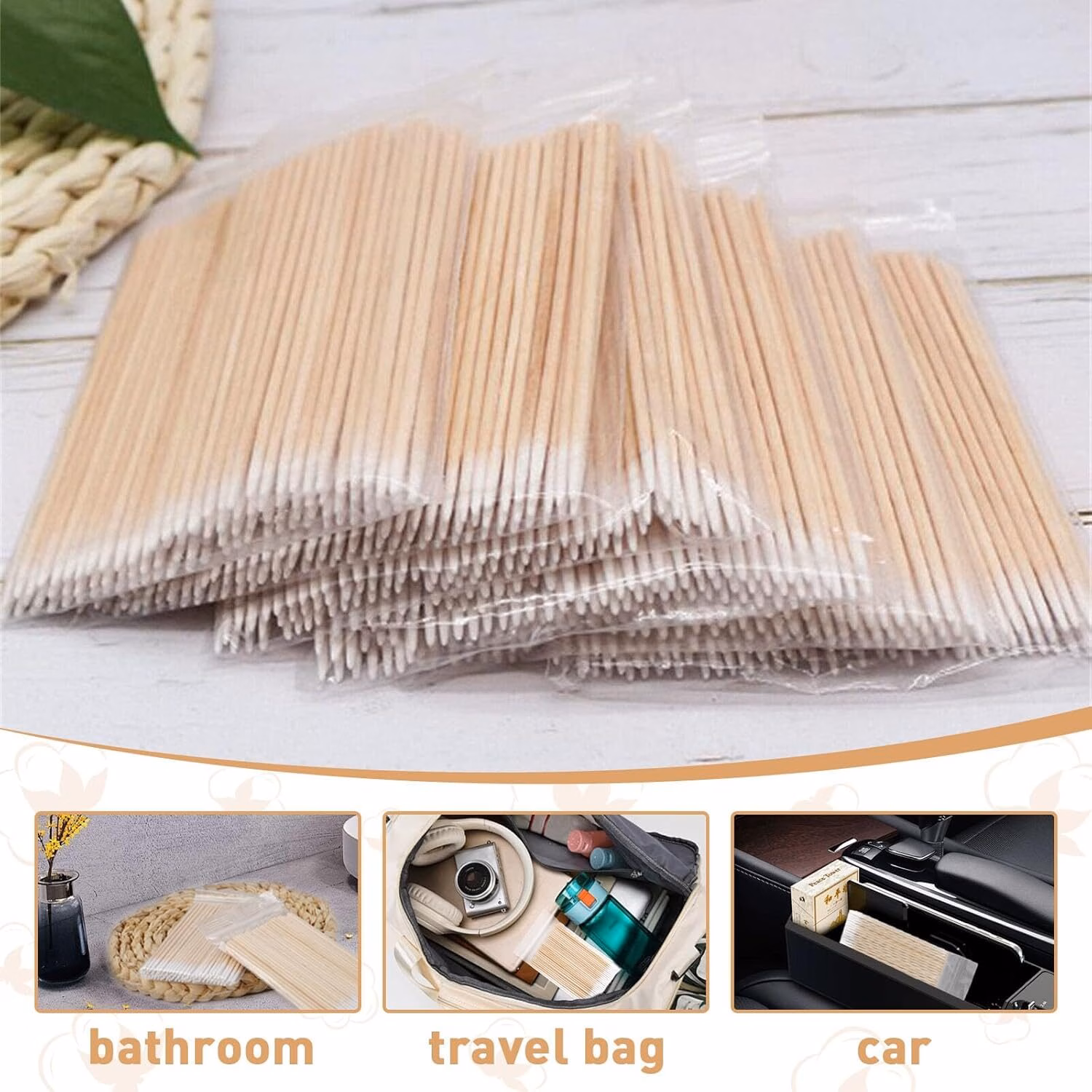 1000 Count Microblading Cotton Swab, Cotton Swabs Pointed Tip - Image 2