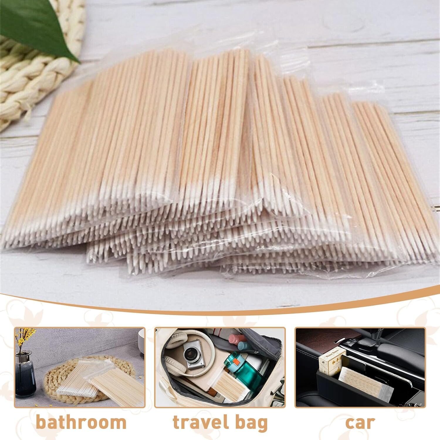 1000 Count Microblading Cotton Swab, Cotton Swabs Pointed Tip - Image 2