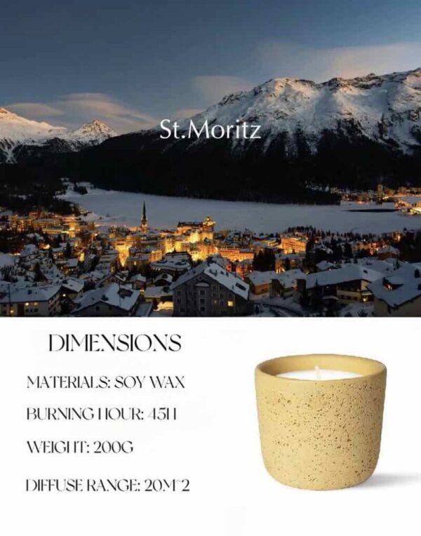 Wood Wick Soy Wax Scented Candle - Breath of Nature Scented - St. Moritz - Image 5