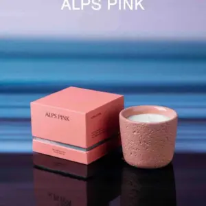 Wood Wick Soy Wax Scented Candle - Breath of Nature Scented - Alps Pink