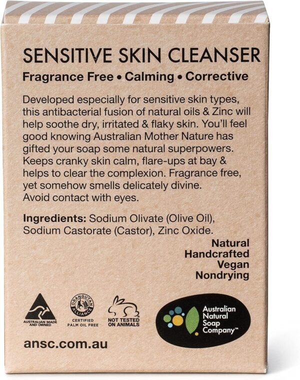 Vegan Australian-made Sensitive Skin Cleanser 100G - Image 3