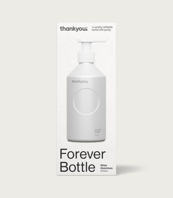 Recycled Aluminum Forever Bottle, 500 Ml Soap Dispenser, White Aluminium - Image 2