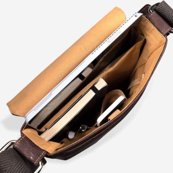 Vegan Leather Messenger Bag Medium - Image 4