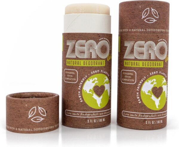 Zero Waste Dual-Strength Natural Deodorant 100% Biodegradable, Earth-Friendly, Cardboard Push-Up Tube, Plastic Free, Compost Friendly - Image 7