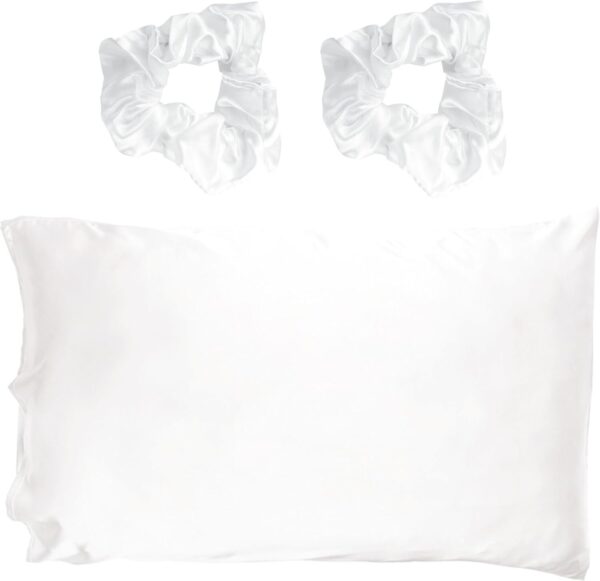 Hypoallergenic PETA Approved Vegan Friendly  Silky Satin Pillow Sweet Dreams Set - Image 2