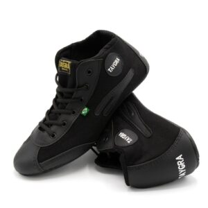 TAYGRA High Top Shoe Vegan Recycled Flexible Ethical Handmade Sneakers in Black - 44 EUR