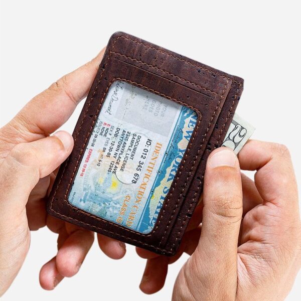 Vegan Leather Cards Holder RFID Safe - Image 3