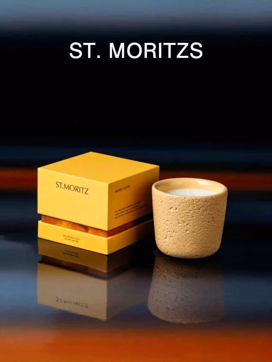 Wood Wick Soy Wax Scented Candle - Breath of Nature Scented - St. Moritz