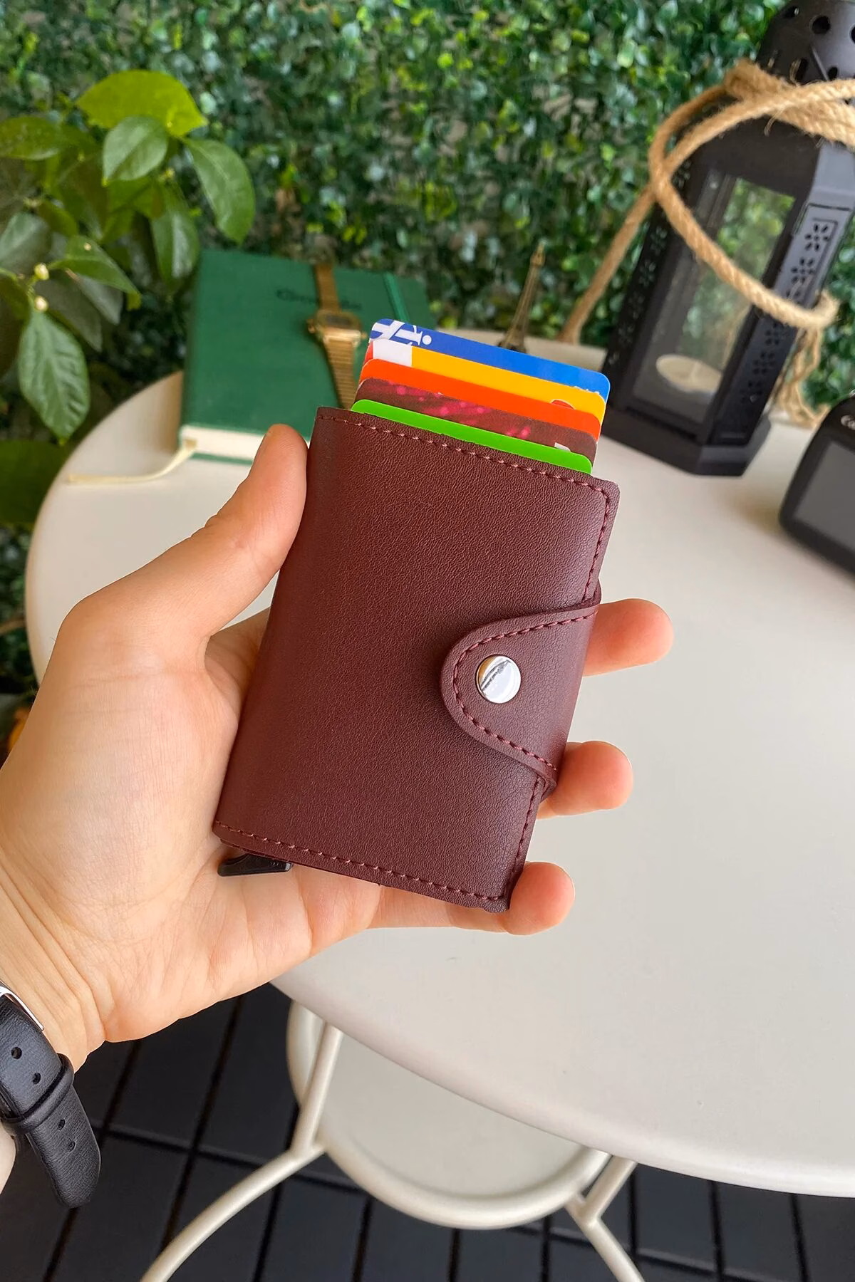 Konk - Synthetic Leather RFID Protection Pop-Op Cardholder - Image 13