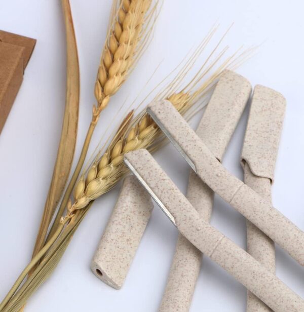 Eco-friendly Wheat Straw Eyebrow Razor - Dermaplaning - Pack of 6 (Mixed) - Image 4