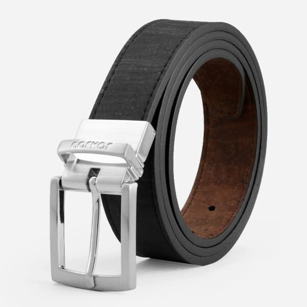 Reversible Vegan Cork Leather Belt 30 Mm (1 1/8")