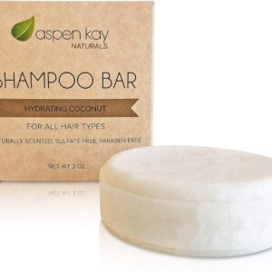 Coconut & Argan Oil Shampoo Bar, Deep Moisturizing for Dry Damaged Hair. Hydrating & Nourishing Solid Shampoo for Curly, Coily & Color Treated Hair, Vegan & Sulfate Free, USA Made. 3 Oz.