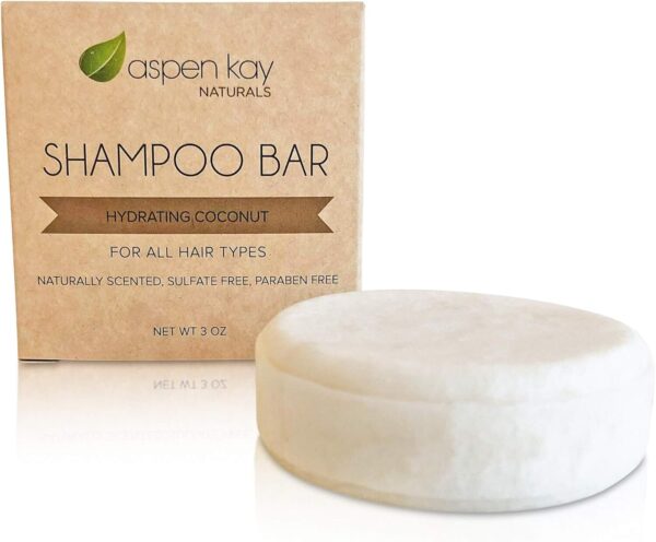 Coconut & Argan Oil Shampoo Bar, Deep Moisturizing for Dry Damaged Hair. Hydrating & Nourishing Solid Shampoo for Curly, Coily & Color Treated Hair, Vegan & Sulfate Free, USA Made. 3 Oz.