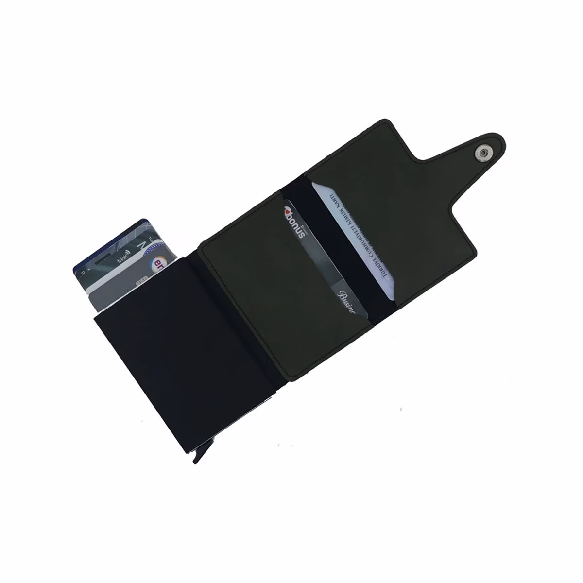 Konk - Synthetic Leather RFID Protection Pop-Op Cardholder - Image 2