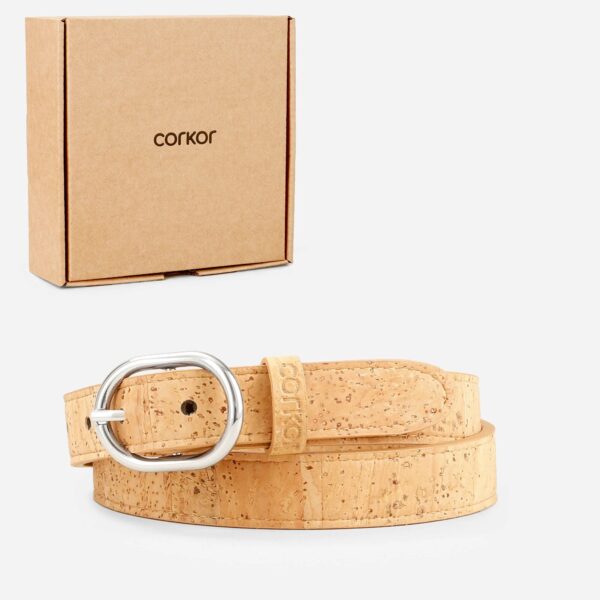 Vegan Cork Leather Belt 25Mm - Image 11