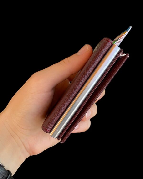 Agara – PU Leather RFID Mechanism Card Holder/Wallet - Image 5