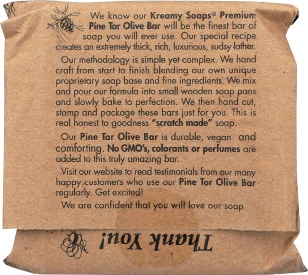 Eco-friendly Naturally Medicinal Pine Tar Olive Soap Bar - Image 2