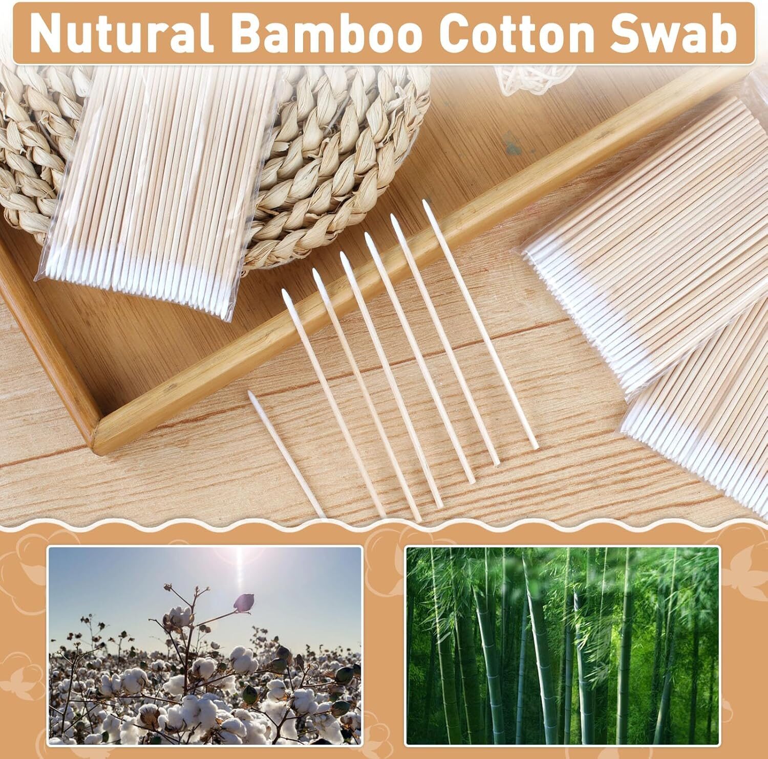 1000 Count Microblading Cotton Swab, Cotton Swabs Pointed Tip - Image 4