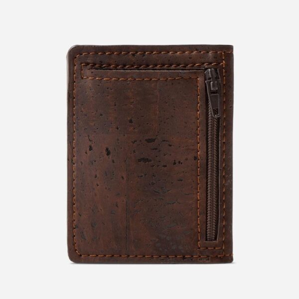 Vegan Leather Slim Wallet Coins Pocket - Image 2
