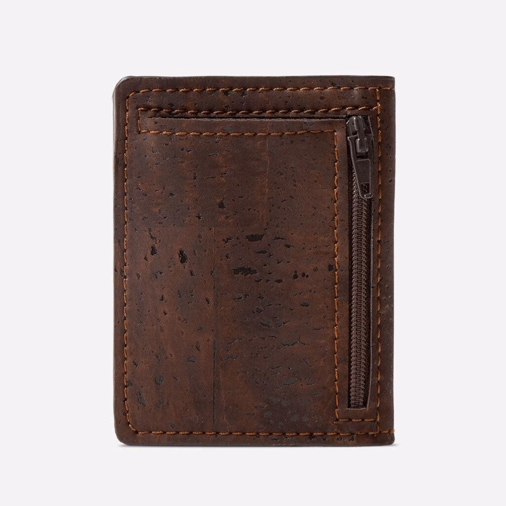 Vegan Leather Slim Wallet Coins Pocket - Image 2