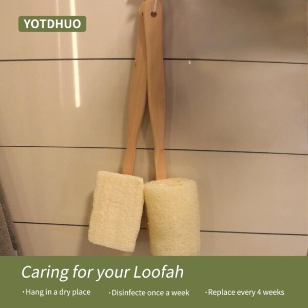 Natural Loofah with Handle,Back Scrubber for Shower - Image 6