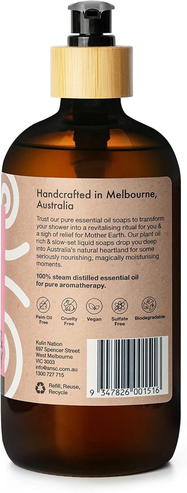 Vegan Australian-made Geranium Luxury Hand & Body Wash 500ml - Image 2
