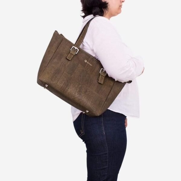 Vegan Leather Satchel Bag - Image 6