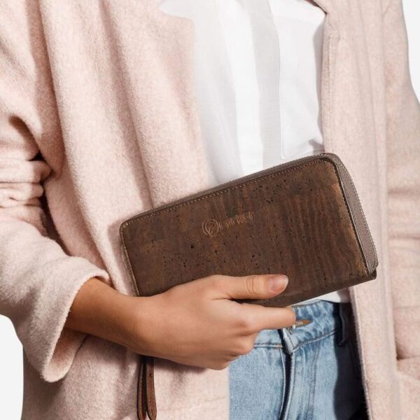 Vegan Leather Cork Wallet Long - Image 2