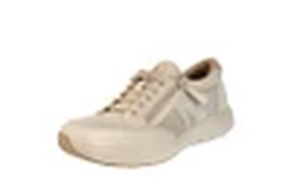 Womens Sneakers Eazeer Black Out Vegan Leather Shoes W/ Zip in Bone - EU 37 - Image 3