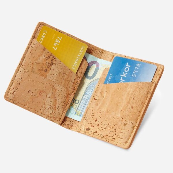 Vegan Leather Slim Wallet Coins Pocket - Image 9