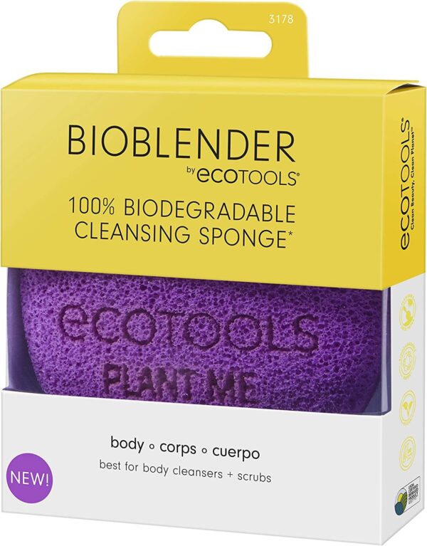 Eco Tools Bioblender by Body Cleansing Sponge, Purple