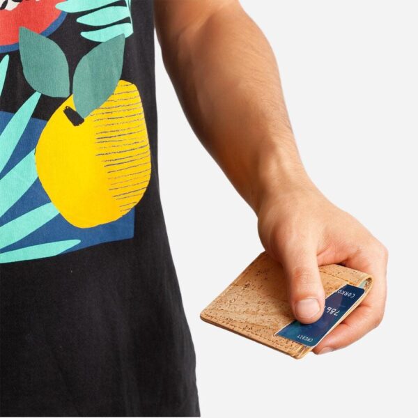 Vegan Leather Slim Wallet Coins Pocket - Image 11