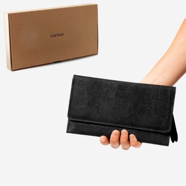 Women Vegan Cork Leather Wallet Slim - Image 17
