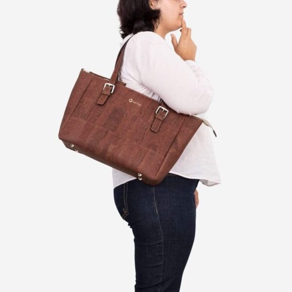 Vegan Leather Satchel Bag - Image 17