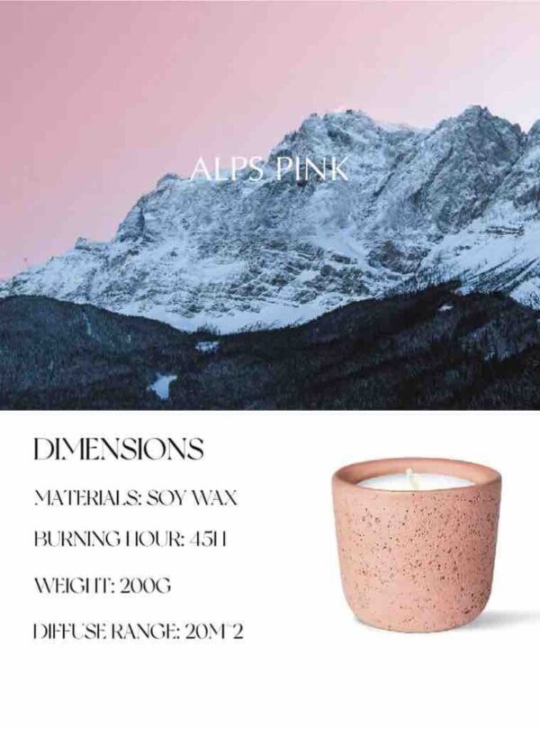 Wood Wick Soy Wax Scented Candle - Breath of Nature Scented - Alps Pink - Image 5