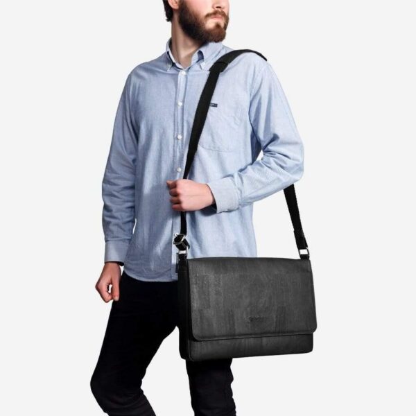 Vegan Leather Messenger Bag - Image 9