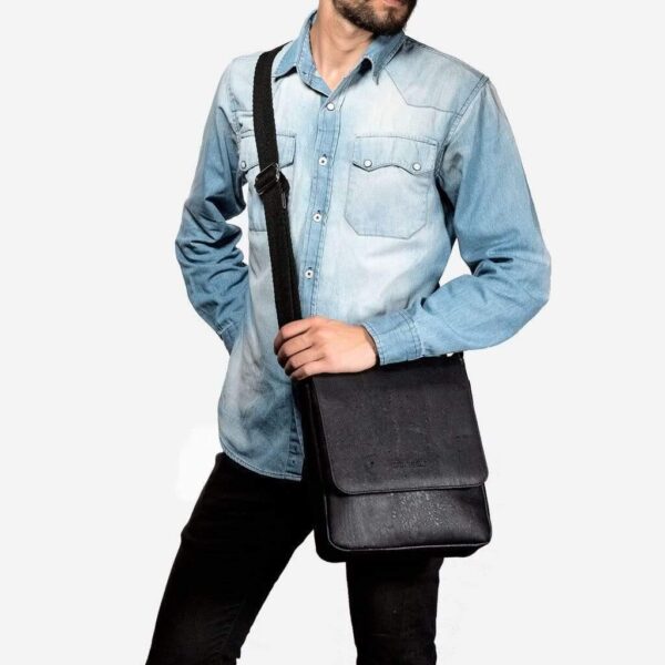 Vegan Leather Messenger Bag Medium - Image 12