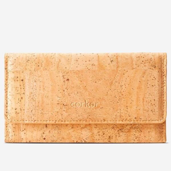 Women Vegan Cork Leather Wallet Slim - Image 7