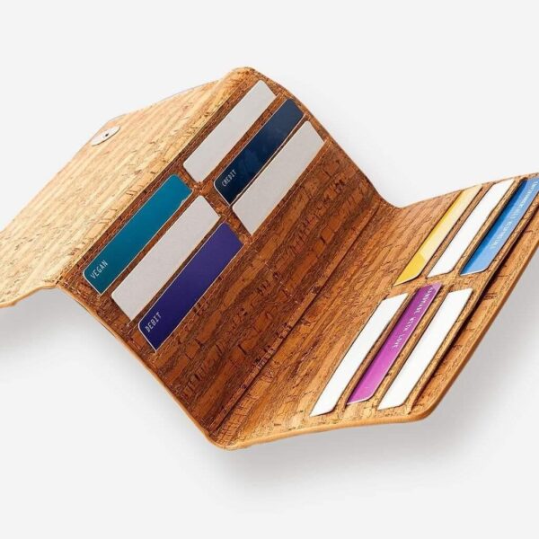 Women Vegan Cork Leather Wallet Slim - Image 20